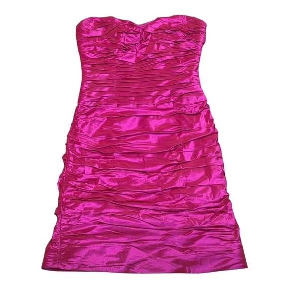 NWOT Rickie Freeman for Teri Jon Fuchsia Sleeveless Cocktail Mini Dress Size 2 - Picture 3 of 6
